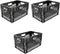 Juggernaut Storage 24 Quart Stackable Black Storage Crate with Handles - Heavy-Duty Plastic for Home, Office, Garage