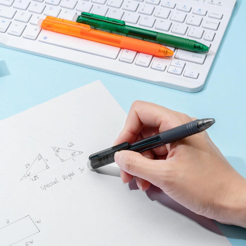 WINK Erasable Retractable Gel Pens, 0.5mm Fine Point, Multi Color Aesthetic Barrel for Smooth Writing