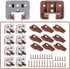 Seweder 20PCS 168 Drawer Slide Track Guide Glide with Drawer Guide Metal Backing and Drawer Stop for Center Mount