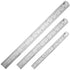 ZZTX Metal Straight Edge Ruler Set - Stainless Steel 6 Inch, 12 Inch, 16 Inch, Bulk Set of 3
