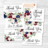 Hadley Designs 24 Sympathy Thank You Cards with Envelopes, Navy Burgundy Floral Bereavement Note, Personalized Memorial