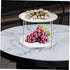 VOSAREA Stainless Steel Double Layer Seafood Display Rack Serving Tray Holder Practical Buffet Stand for Restaurants