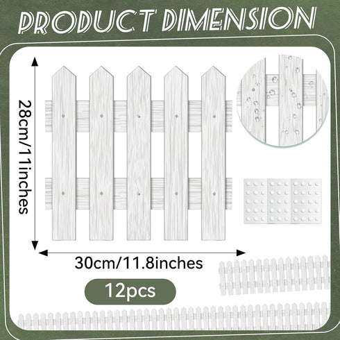 Picket Fence Bulletin Board Decoration Classroom Back to School Bulletin Board Border Summer White Picket Fence Cutouts for Home Decor Picket Fence Cut Outs for Teachers Garden Tea Party Accessory by CHUNNIN