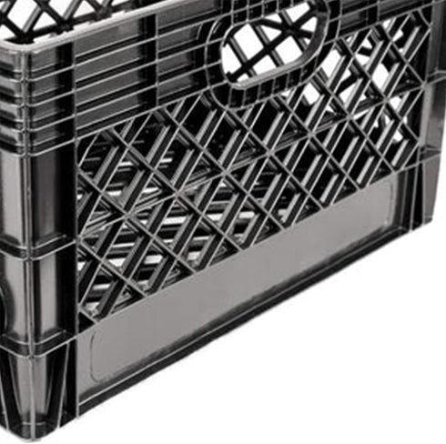 Juggernaut Storage 24 Quart Stackable Black Storage Crate with Handles - Heavy-Duty Plastic for Home, Office, Garage