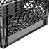 Juggernaut Storage 24 Quart Stackable Black Storage Crate with Handles - Heavy-Duty Plastic for Home, Office, Garage