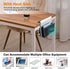 LUKETURE Desk Side Storage - Under Desk Laptop Holder, 2 Tier Steel Hanging Storage, No Drill Organizer, Black