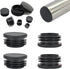 EASYEAH 1-1/2" (38mm) Plastic Hole Plugs Black -Round Chair Leg Caps, Flush