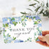 50 Pack Summer Whaline Hydrangea Thank You Cards Bulk Boxed Greeting Card Spring Blue Purple Floral Blank Note Cards