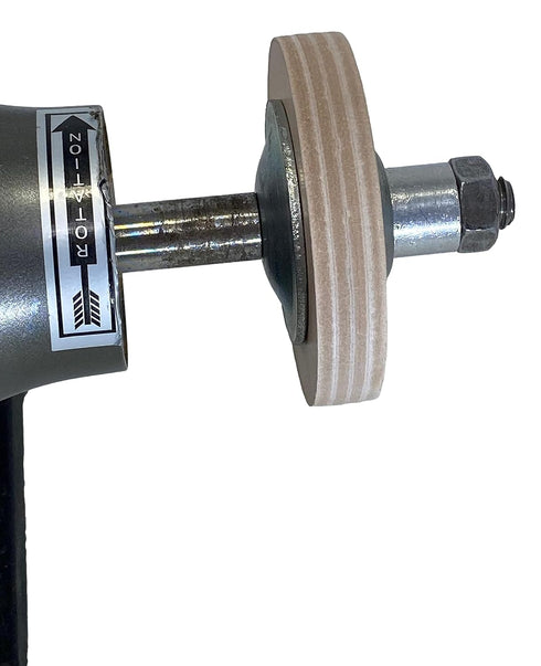 3" Leather Strop Honing Wheel (1/2" Width) - Fits 1/2" Arbor Bench Grinders