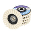 SCOTTCHEN Felt Flap Disc Abrasives, 4-1/2" x 7/8" Arbor Buffing Polishing Wheel for Angle Grinder, 5 Pack