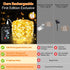 132FT(66*2) Lakumu Rechargeable Fairy Lights Battery Operated, Twinkle Lights with Remote &Timer, Warm White LED String