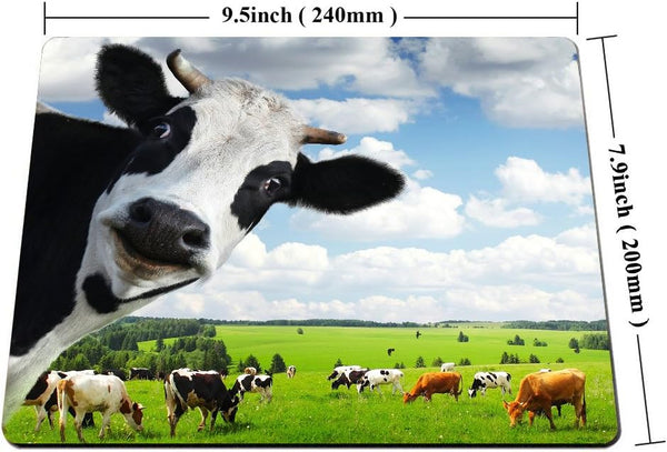 Smooffly Milk Cow Gaming Mouse Pad - Non-Slip Rubber Large Mouse Pad