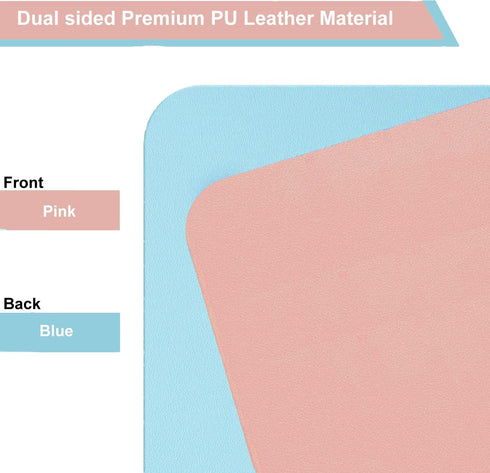 SUJAYU (31.5" 15.7", Dual Sided PU Leather Desk Pad, Mouse Pad, Office Desk Mat, Non-Slip Laptop Desk Pad, Waterproof