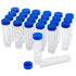 Ackers Science 25pcs-50ml Plastic Centrifuge Tubes, Skirted Conical Bottom, Graduated Marks, Blue Screw Cap