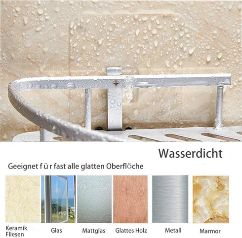 2 Hawsam No Drilling Bathroom Corner Shelves, Aluminum Tier Shower Shelf Caddy Adhesive Storage Basket for Shampoo