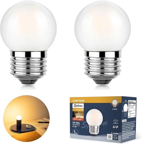 G40 Led Low Wattage Bulb 3W Equivalent 25 Watt Light Bulbs, Standard