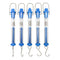 QWORK Plastic Tubular Spring Scale, 1N to 30N Capacity, Set of 5 with Grams & Newton Calibration