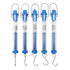 QWORK Plastic Tubular Spring Scale, 1N to 30N Capacity, Set of 5 with Grams & Newton Calibration