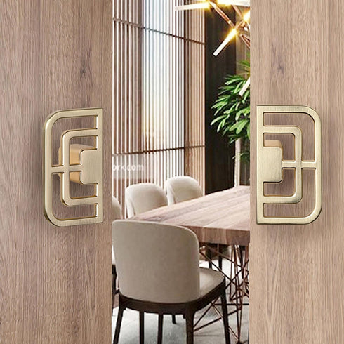 DLOULP 4Pcs Drawer Pulls Metal Dressers Knob Cupboard Handle Modern Furniture Handle Simple Square Bedside Cabinet Pull