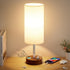 3 Dimmable Dicoool Touch Bedside Table Lamp with USB - Way Redwood Lamps for Bedroom Nightstand, Desk Lamp