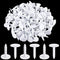 1 3/8 '' Vapor Barrier Christmas Tree Fasteners for Crawlspace Covers, White Push Plastic Foam Board (150 Pcs)