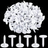 1 3/8 '' Vapor Barrier Christmas Tree Fasteners for Crawlspace Covers, White Push Plastic Foam Board (150 Pcs)