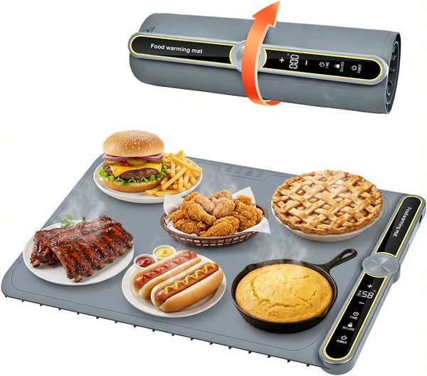 Warming Mat for Food, 24''x15'' Heating Mat, Electric Warming Tray with 9