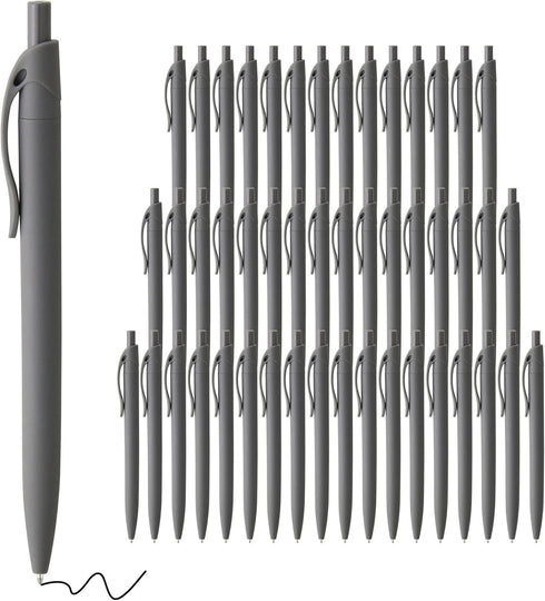 Pens Bulk, 50 Pack No Bleed Black Click Pens, Wholesale Retractable Ballpoint Pens, Medium Point, Smooth Ink