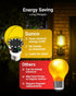 Sunco Lighting 4 Pack LED Bug Light Bulbs, 9W Auto On/Off, 2000K Amber Glow, E26 Base for Outdoor Use