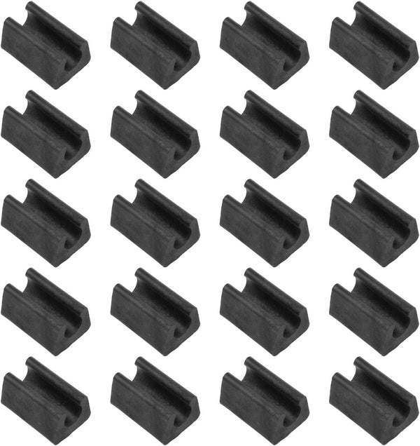Xhziy 10 mm/0.4inch U-Shaped Chair Legs Rectangular Plastic Furniture Feet Plastic Foot Pads