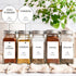 GPOVVIMX 191 Spice Jar Labels Preprinted Minimalist Stickers - White Waterproof Label - Fit Round or Rectangle Spice