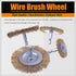 Wire Brush for Drill, 9 Pcs Brass Wire Wheel Brush with 1/4 Inch Hex Shank for Cleaning Rust and Stripping