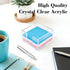 JIUZI 3x3 Inch Acrylic Sticky Note Holder, Crystal Clear Sticky Note Dispenser for Desk, Office, Home, Dorm Room