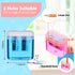Teling 216 Pcs Dual Holes Manual Pencil Sharpeners, Colorful Handheld Pencil Sharpener with Lid for School, Home