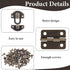 Apojgitn Antique Bronze Hinges & Latches Kit for Wooden Box, Retro Zinc Alloy Hardware for Jewelry Box, Decorative