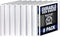 Samsill Durable .5 Inch Binder, Made in the USA, Round Ring Customizable Clear View Binder, White, 8 Pack