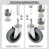 4 Inches Wheels,7/16-Inch 4 Pack Stem Caster Stem Diameter Swivel Rubber Casters,Heavy Duty TPR Replacement Wheels