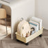 Under Desk Rolling Cart,Strong Plastic Space Saving Handle Design Storage Trolley for Office Dormitory Bedroom