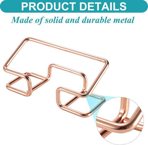 Business Card Holder for Desk, Modern Business Card Organizer, 2 Pack Rose Gold Display for Women