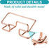 Business Card Holder for Desk, Modern Business Card Organizer, 2 Pack Rose Gold Display for Women