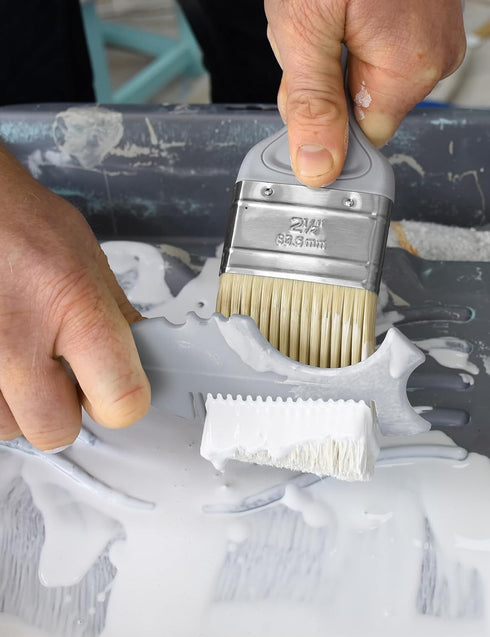 ROLLINGDOG Paint Brush/Roller Cleaner Tool, Durable Plastic Paint Brush Comb with Lightweight Handle for Washing