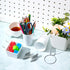 Jinei 12 Pcs Pegboard Bins - Pegboard Cups with Hooks and Loops Peg Assortment Organizer Accessories Various Tool