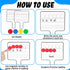 Seajan 9 Pcs Magnetic Paddle Set, Education Dry Erase Double Side Handheld Answer Board with Magnetic Counters for Kids