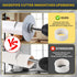 Inside Pipe Cutter Tool for PVC Pipe, Adjustable Depth Gauge, 5Pcs Saw Blades and Hex Shank (Silver)