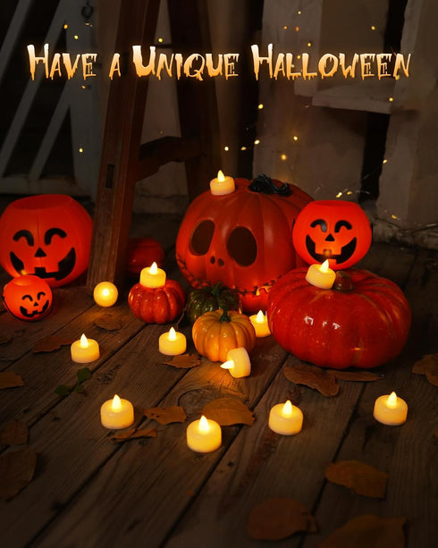 12/24/50/100/150Pack Raycare Battery Operated Tea Lights Candles, Long Lasting Fake Candles, Flameless LED Tea Lights