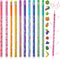 Outus 40 Pieces Scented Pencils with Eraser, HB Graphite Pencils with Fruit Elements for School Stationery