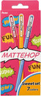 Pentel Matte Hop Sweet Color Ballpoint Pen, 7 Colors, K110-V7STB