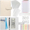 Budget Binder with Zipper Envelopes - Crocodile Pattern Leather Money Organizer, A6 Bill Binders with Pockets, Beige