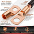 200pcs Battery Cable Ends, Copper Wire Lugs AWG 2 4 6 8 10 Gauge - 100Pcs Battery Cable Lugs Ring Terminal Connectors with 100Pcs Heat Shrink Assortment Kit for Marine Automotive Electrical Supplies by cyrico