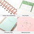 Hardcover Spiral Notebook with Tabs 7"x10" Large Spiral Lined Journals for Women with Dividers 240 Pages College Ruled Composition Notebook 5 Subject Notebook for Work, Back to School, Gifts, Pink by Yoment